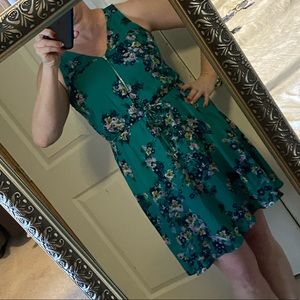 Maurice’s green floral dress